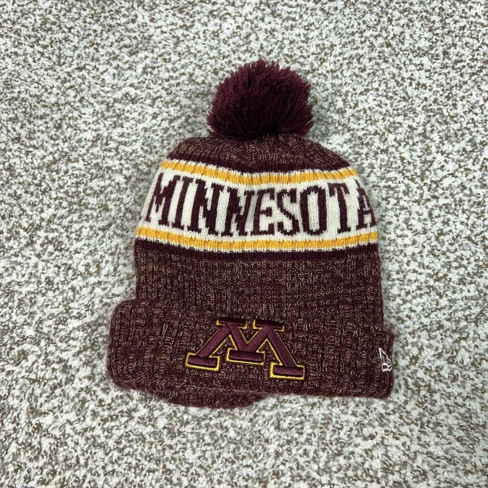 Minnesota Golden Gophers Hat Beanie‎ Boys One Size Red NCAA Football New Era